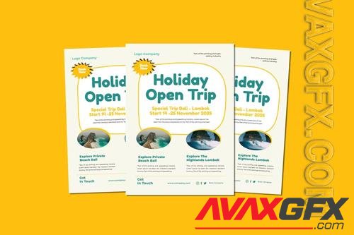 Holiday Open Trip Flyer PSD