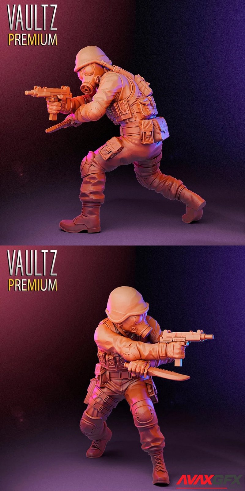 Vaultz Miniatures - Hunk from Resident Evil - 3D Print Model