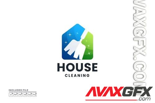 House Cleaning Logo PSD