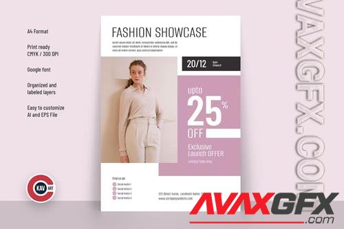 Fashion Showcase Flyer Design Template EPS