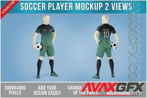 Soccer Player Mockup Template PSD