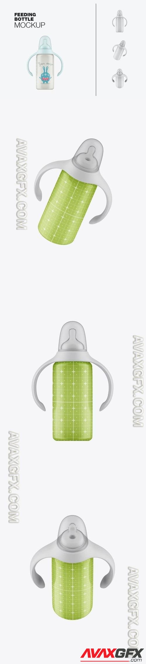 Baby Bottle with Handles Mockup