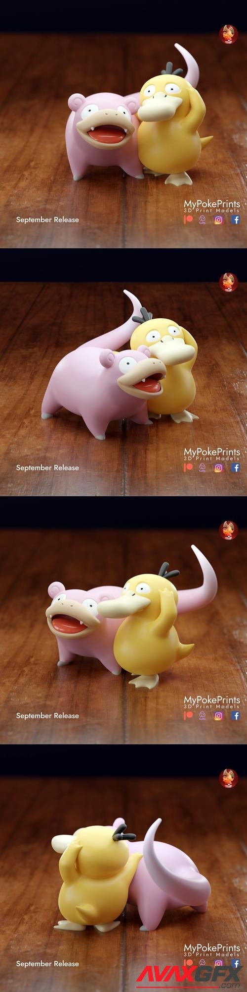 Slowpoke and Psyduck – 3D Print
