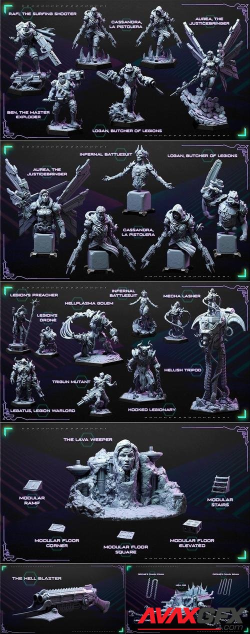 Loot Studios Sci-fi Miniatuers - Damn Nation July 2022 – 3D Print