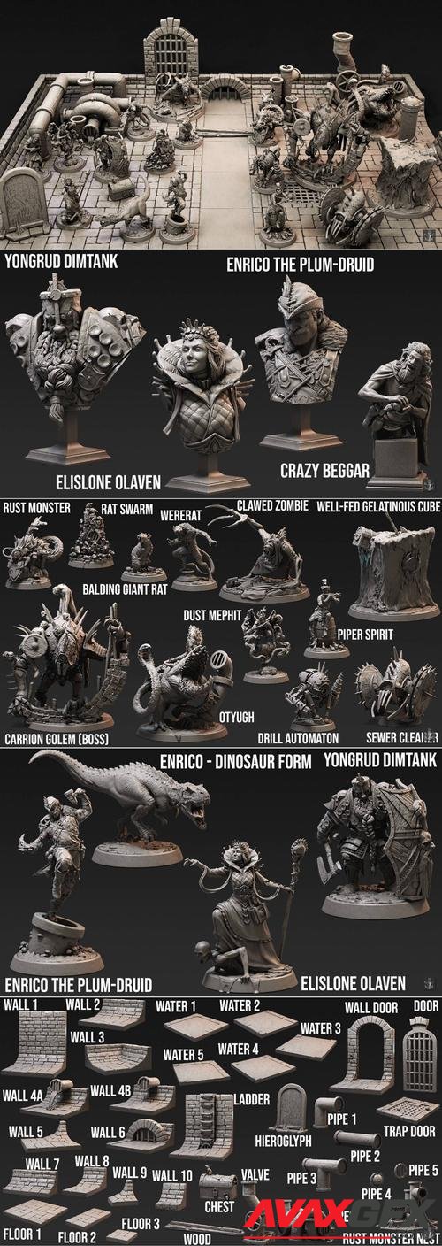 Loot Studios Miniatures - Stinky Ancient Ruins September 2021 – 3D Print