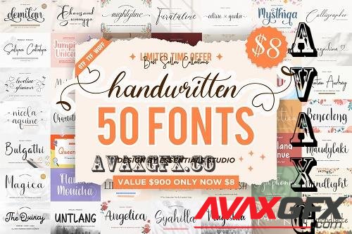Best Sellers Font Bundle - Ultimate 50 Crafting Font Bundle - 2053391
