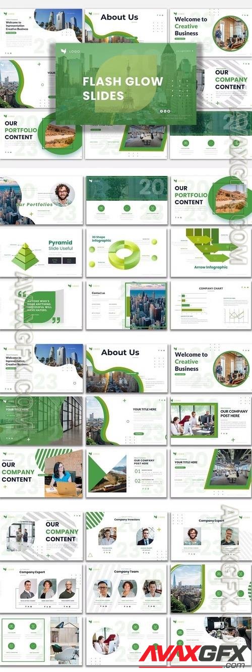 Flash Glow Powerpoint Presentation Template 34SH3FZ