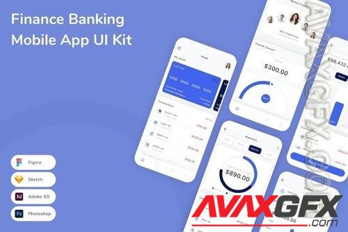 Finance Banking Mobile App UI Kit 