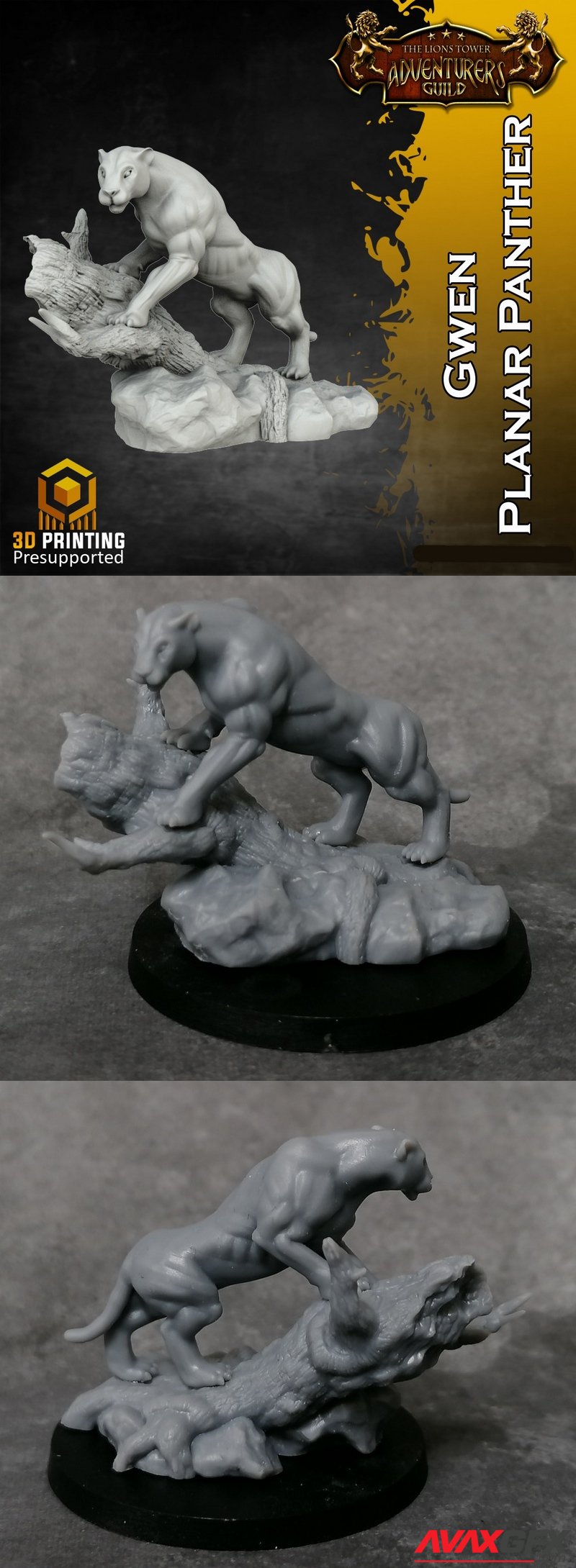 Heroes of the Dale - Gwen the Planar Panther - 3D Print Model