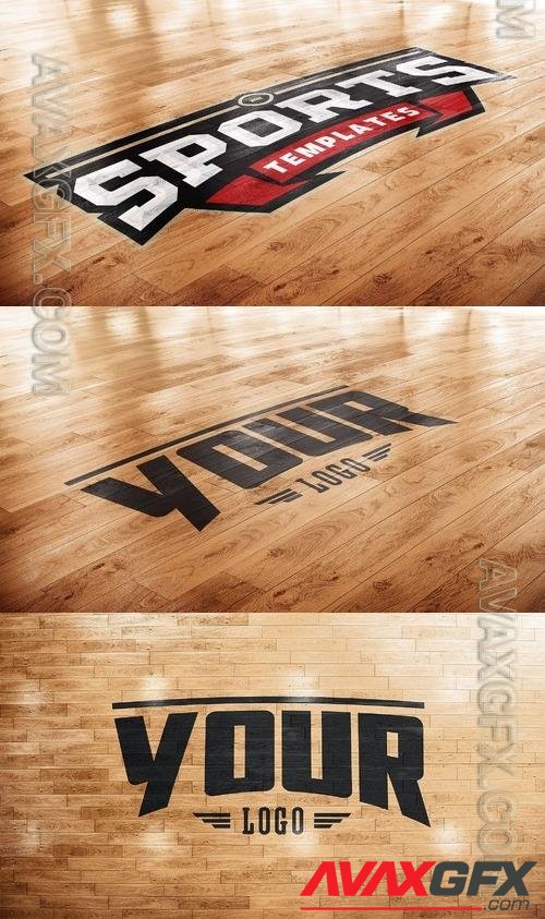 BasketBall Court Photoshop Logo Mockup