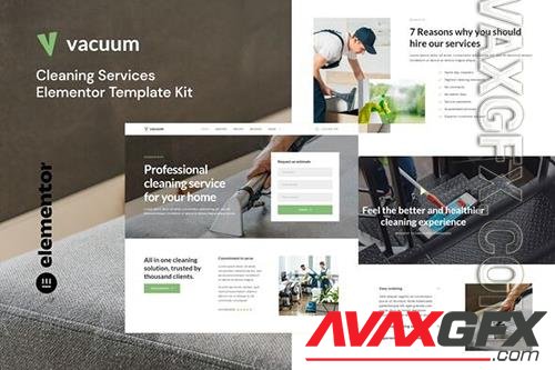 ThemeForest - Vacuum - Cleaning Services Company Elementor Template Kit/39689737