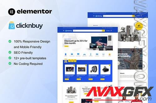 ThemeForest - Clicknbuy - Woocommerce Electronic Store Elementor Template Kit/39695660