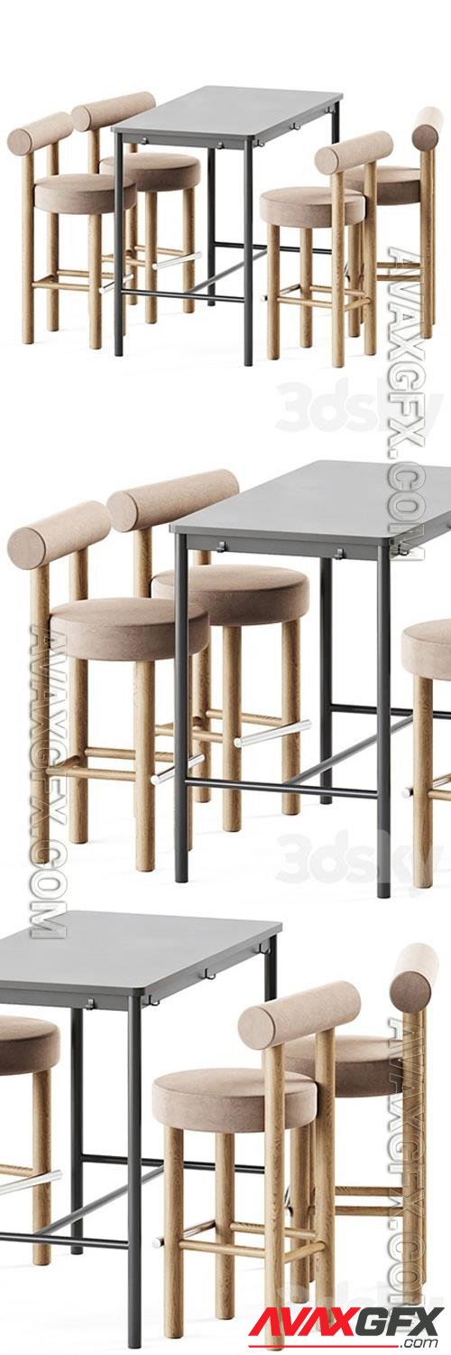 Tommaryd table by Ikea and Counter Bar Gropius CS2 by Noom 3D Models