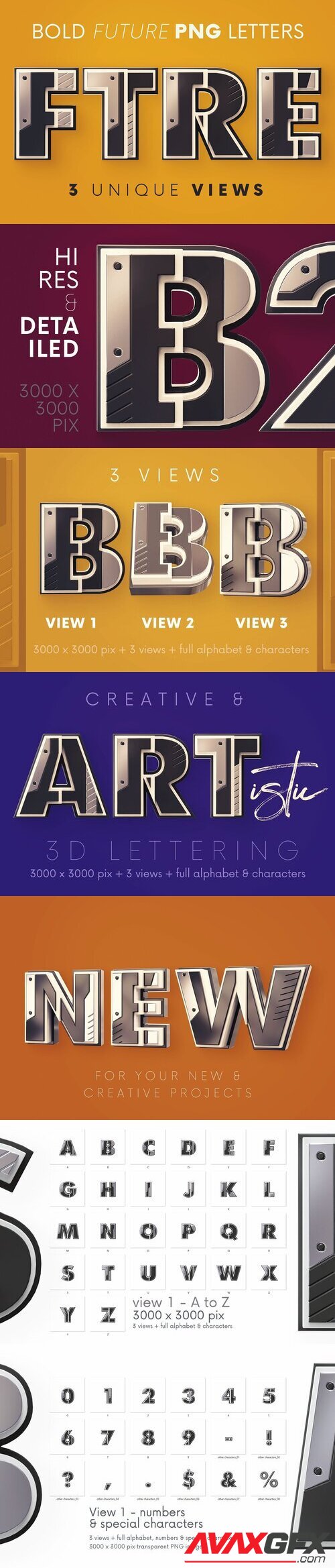 Creativemarket - Bold Future - 3D Lettering 6126482