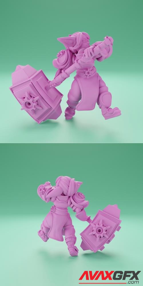 Lady Luminol, Smiting Goblin Paladin – 3D Print