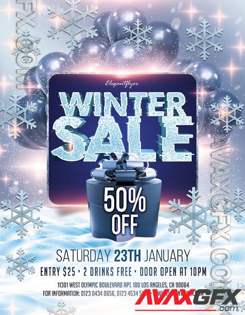 Winter Sale beautiful Flyer PSD