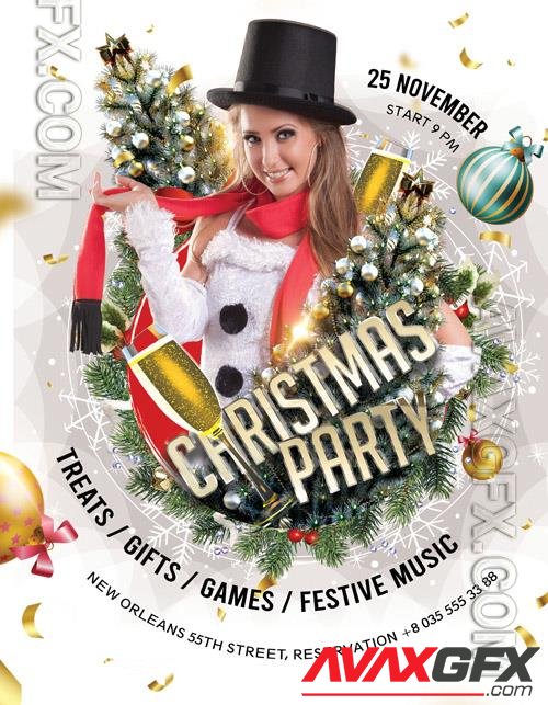 Christmas Party Psd beautiful Flyer