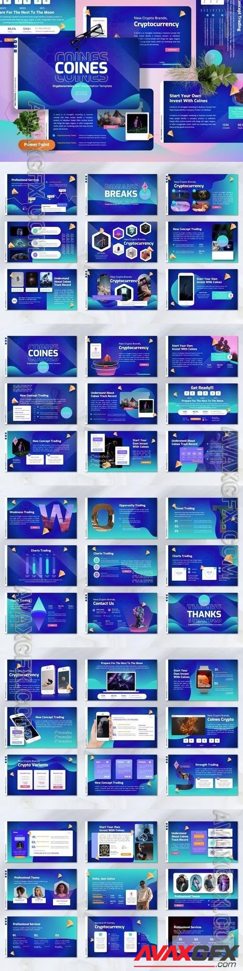 Coines - Cryptocurrency Powerpoint Templates
