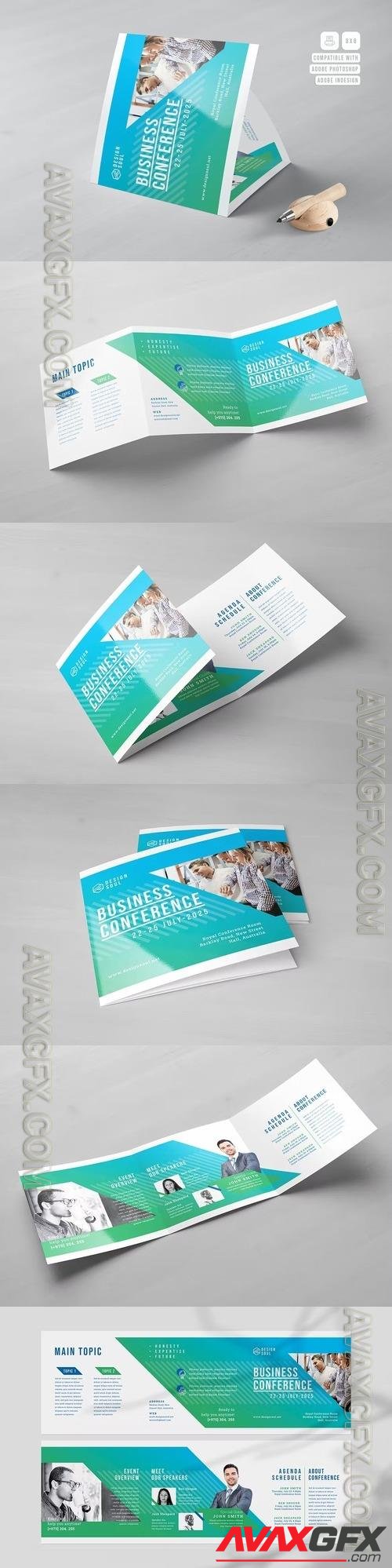 Conference Square Trifold Brochure 4HWJ9SN