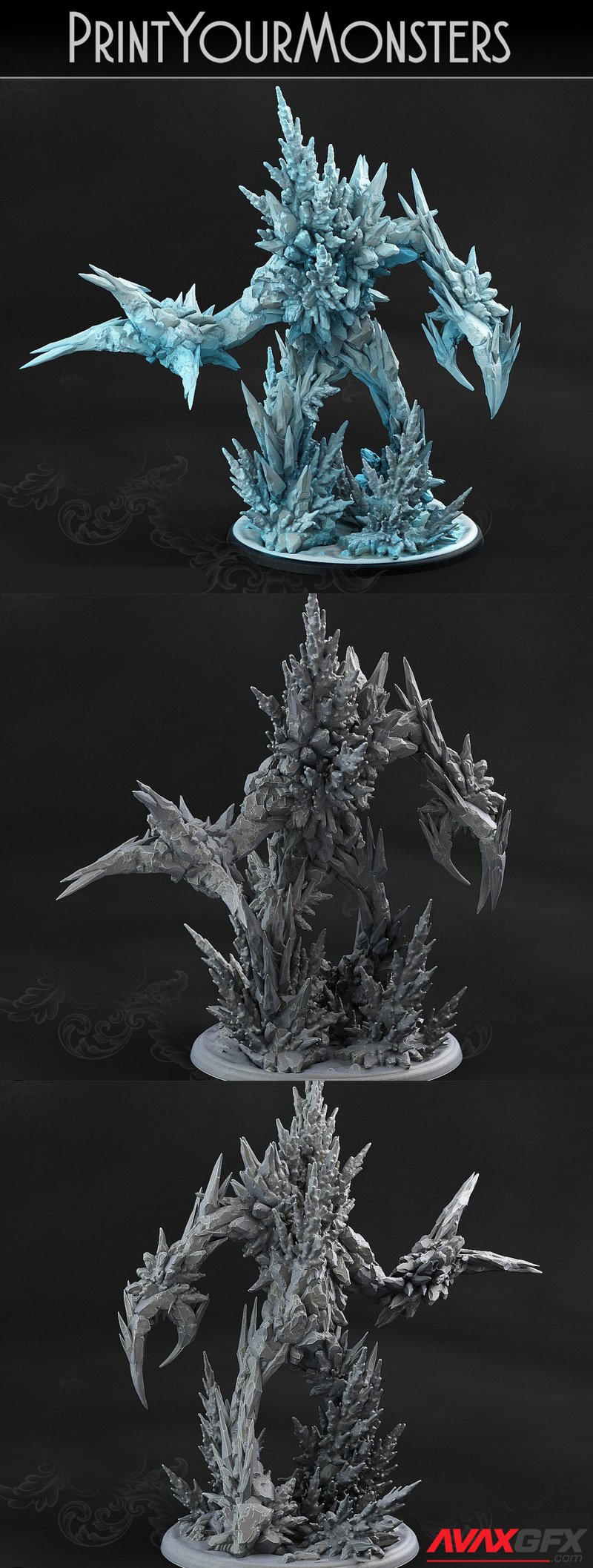 Print Your Monsters - Rimethorn Golem 1 - 3D Print Model