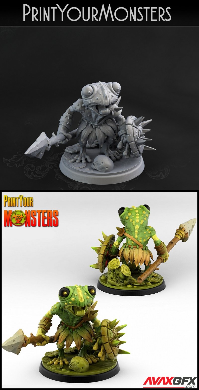 Print Your Monsters - Frog Lance - 3D Print Model