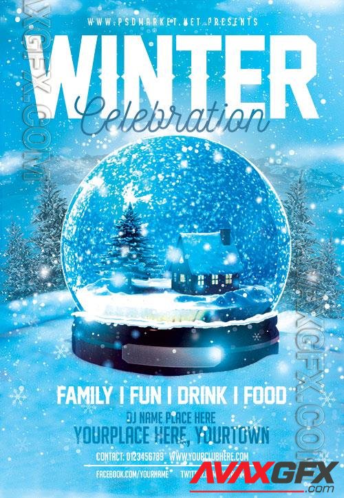 Winter celebration psd