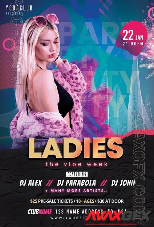 Ladies Week Party PSD Flyer Template