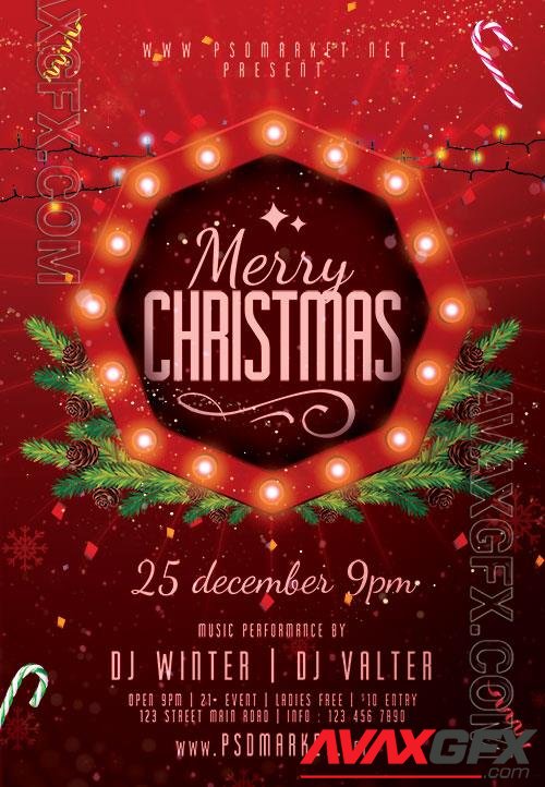 Christmas night psd flyer