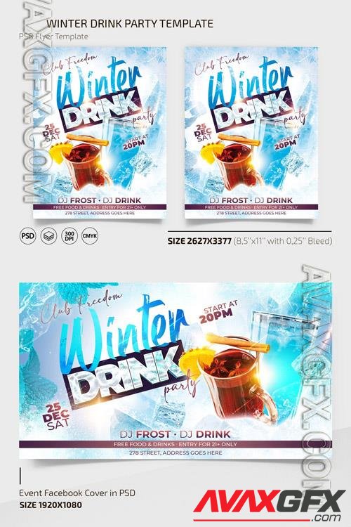 WINTER PARTY TEMPLATE + INSTAGRAM POST (PSD)