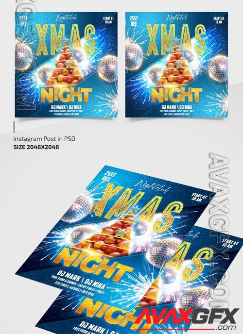 CHRISTMAS PARTY TEMPLATE + INSTAGRAM POST (PSD)