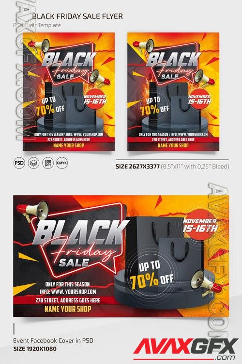 BLACK FRIDAY SALE TEMPLATE + INSTAGRAM POST (PSD)