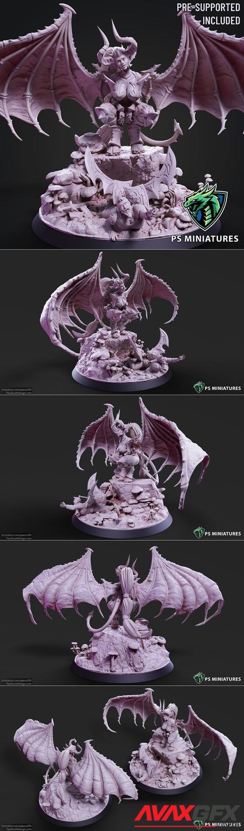 Drow Greater Demonic Valkyrie - Includes Pinup Variant – 3D Print