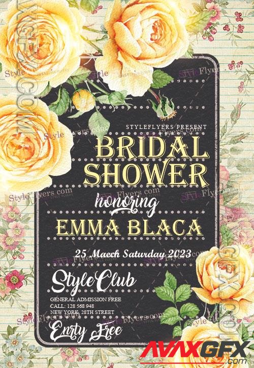 Floral Bridal Shower Party Event Flyer Template