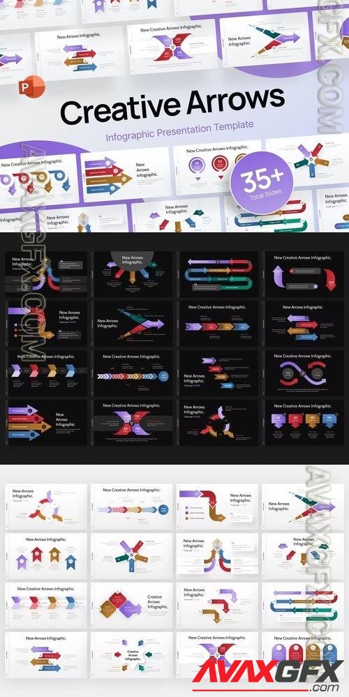 Creative Arrows Infographic PowerPoint Template