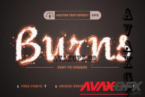 Fire Paper - Editable Text Effect - 10866884