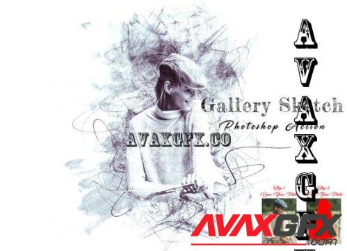 Gallery Sketch Photoshop Action-2 - 10871318