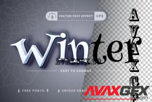 3D Winter - Editable Text Effect - 10845491