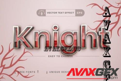 Red Knight - Editable Text Effect - 10850687