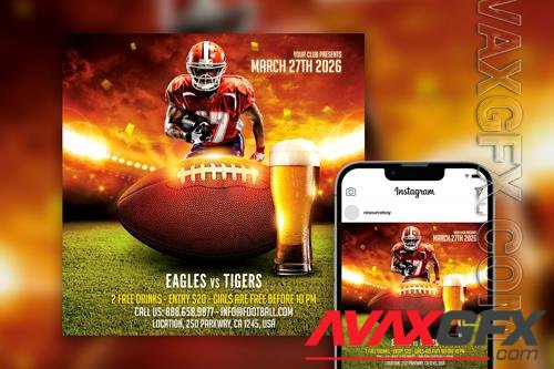 Amazing Football Game Instagram Post Template PSD