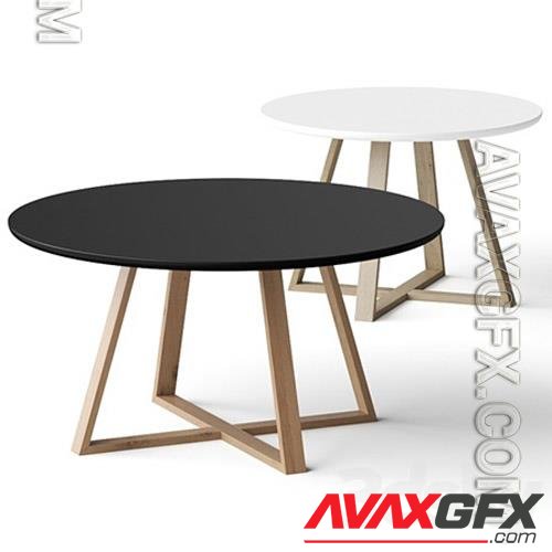 Nordic Studio Minimalist Creative Round Coffee Tables 3D Models