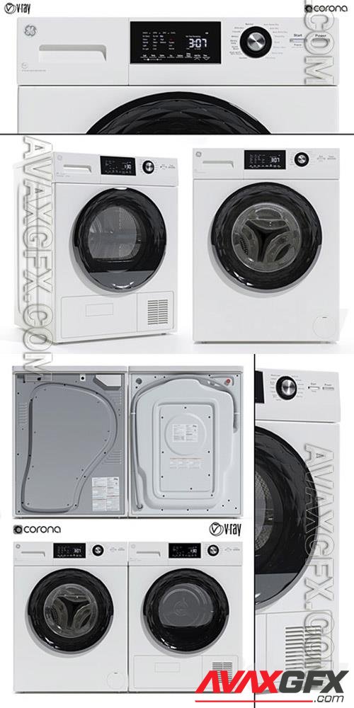 GE Washing machine and dryer 3D Models