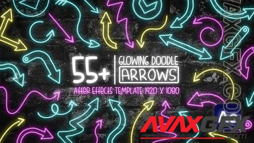 55+ Glowing Doodle Arrow Pack 40786199