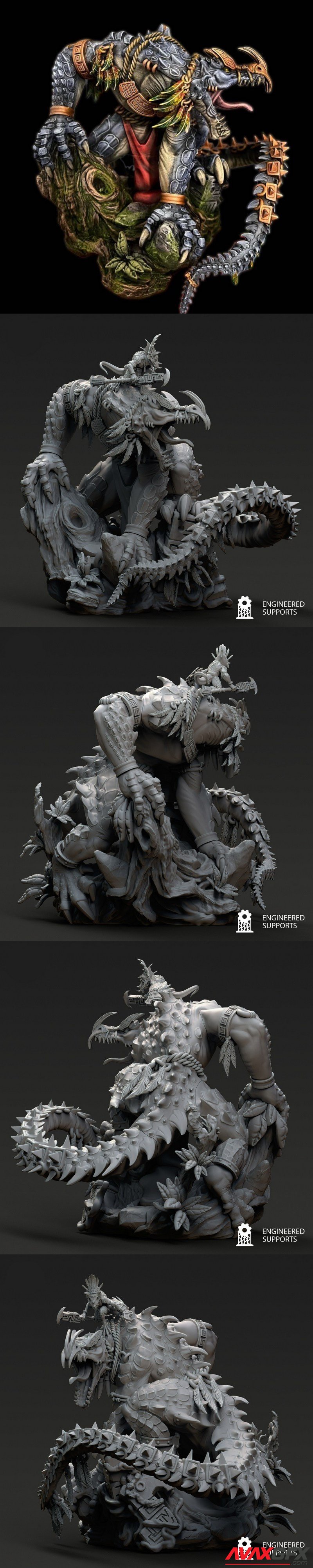 Saurian Dread Gator - 3D Print Model STL