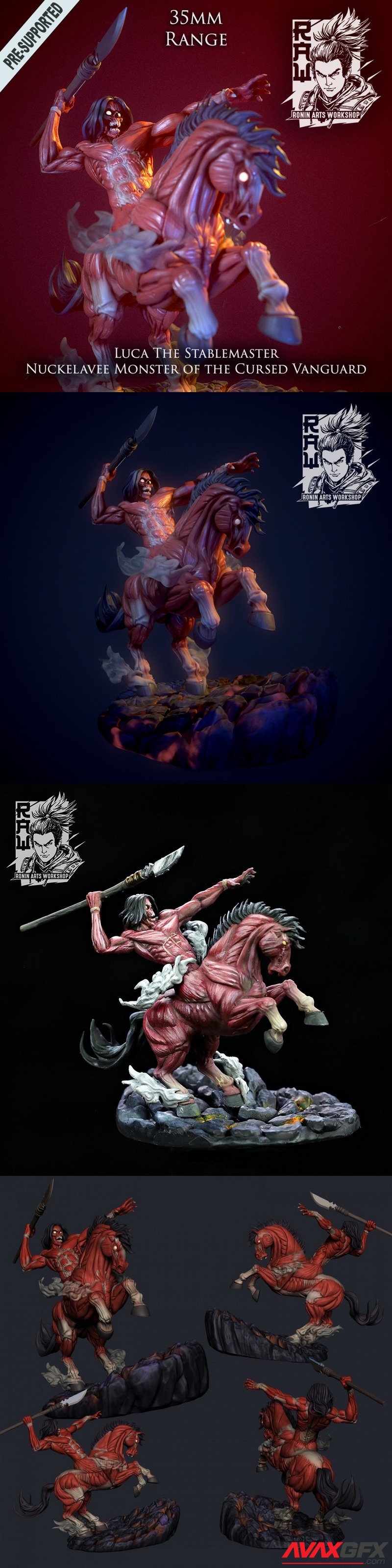 The Cursed Vanguard - Luca The Stablemaster Nuckelavee Monster - 3D Print Model STL