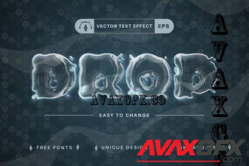 Drop Water - Editable Text Effect - 10345969