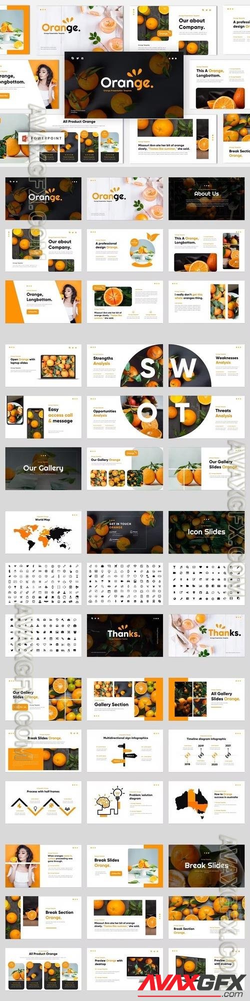 Orange Fruit Powerpoint Template