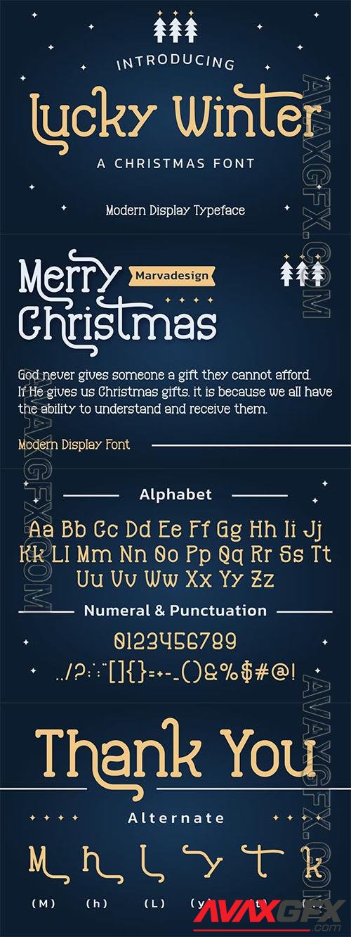 Lucky Winter - Christmas Font OTF 