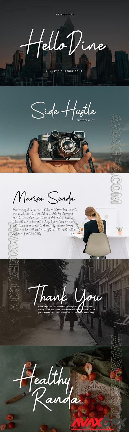 Hello Dine Signature Font OTF 