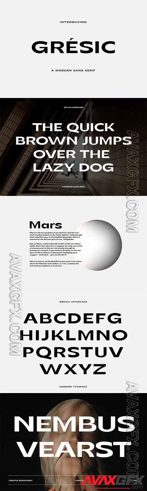 Gresic Modern Sans Serif Font OTF 