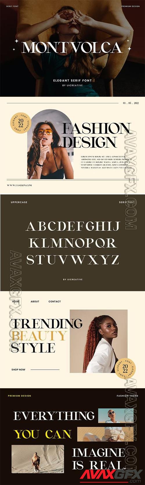 Montvolca Elegant Serif Font OTF